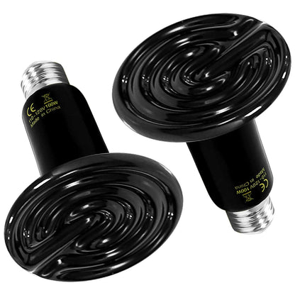 2X 100W Ceramic Heat Bulb for Reptiles Poultry