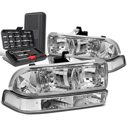 Chrome Clear Headlight Bumper Lamps for C10 Pickup Blazer (1998–2004)