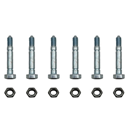 Set of 6 Shear Pins with Nut for John Deere (Fits 2-1/8" x 5/16")