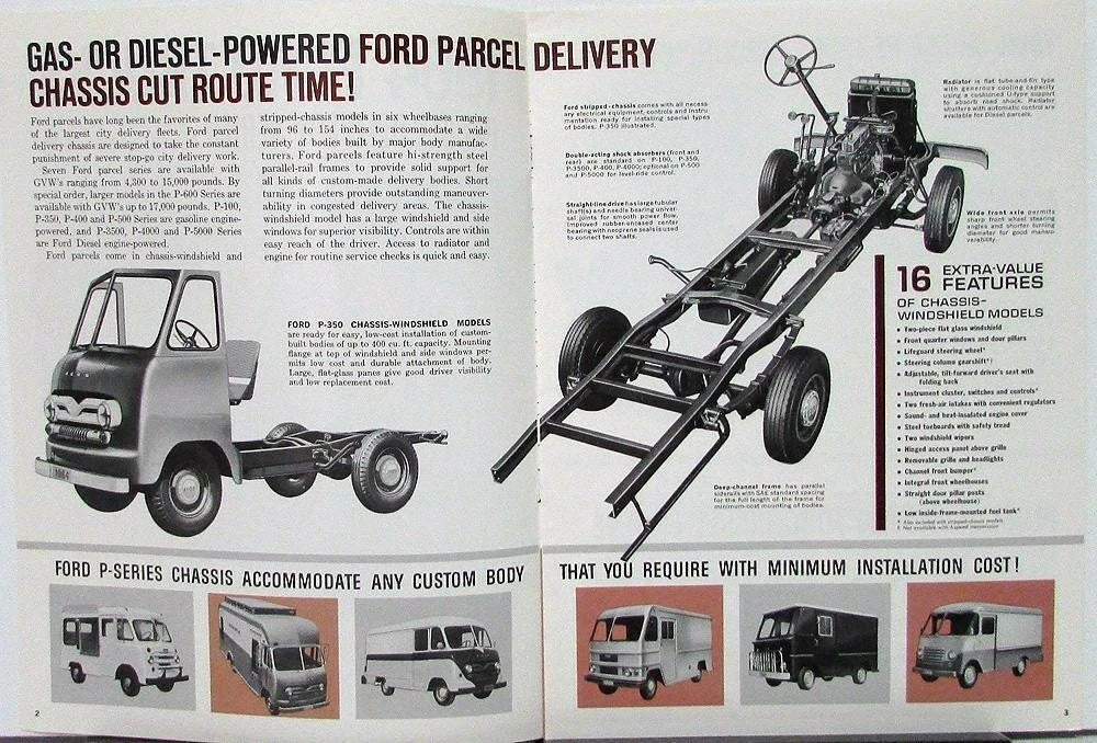 1964 Ford Parcel Delivery Truck Sales Brochure Original