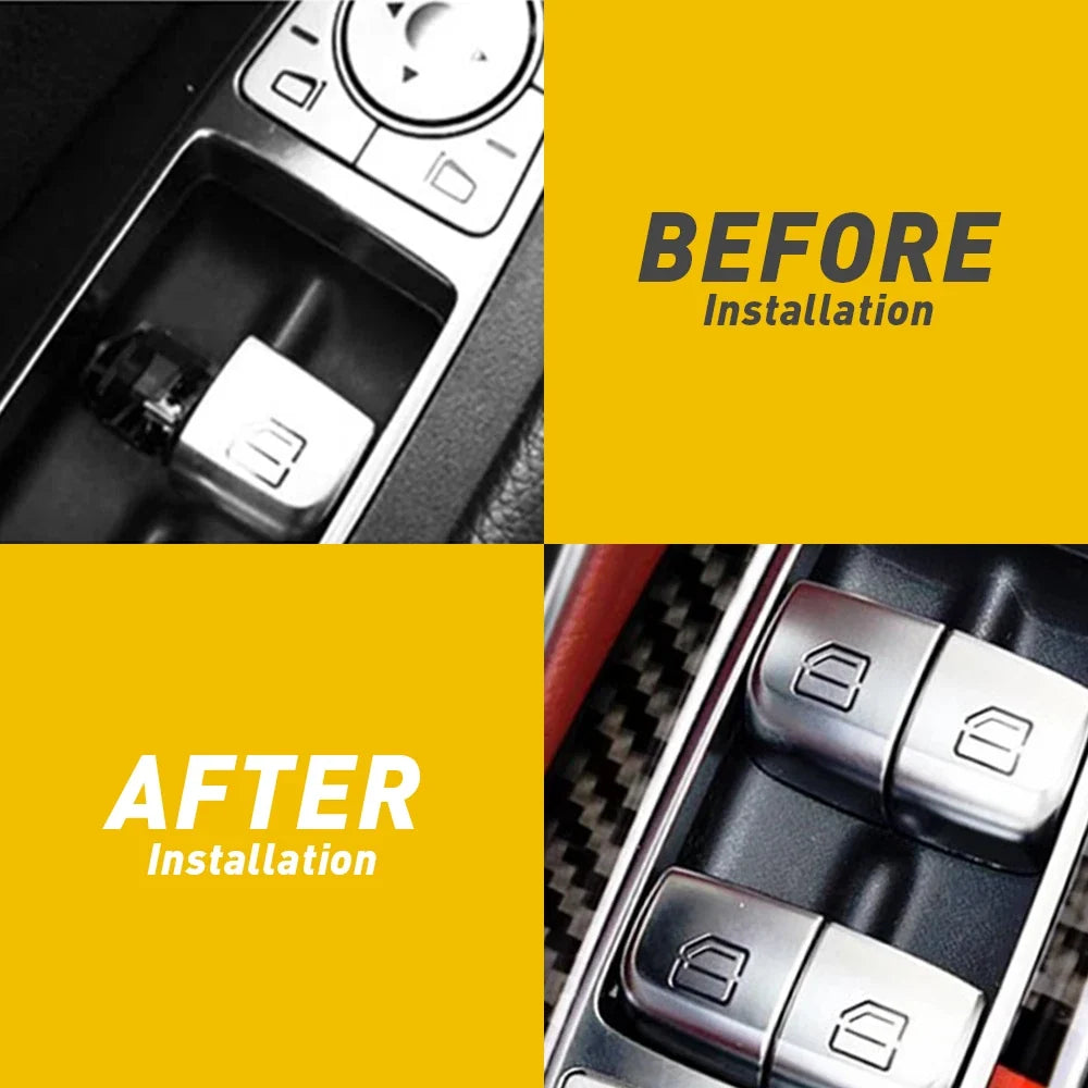 Set of 4 Window Switch Repair Caps for Mercedes C-Class C300 C63 C350 GLC300