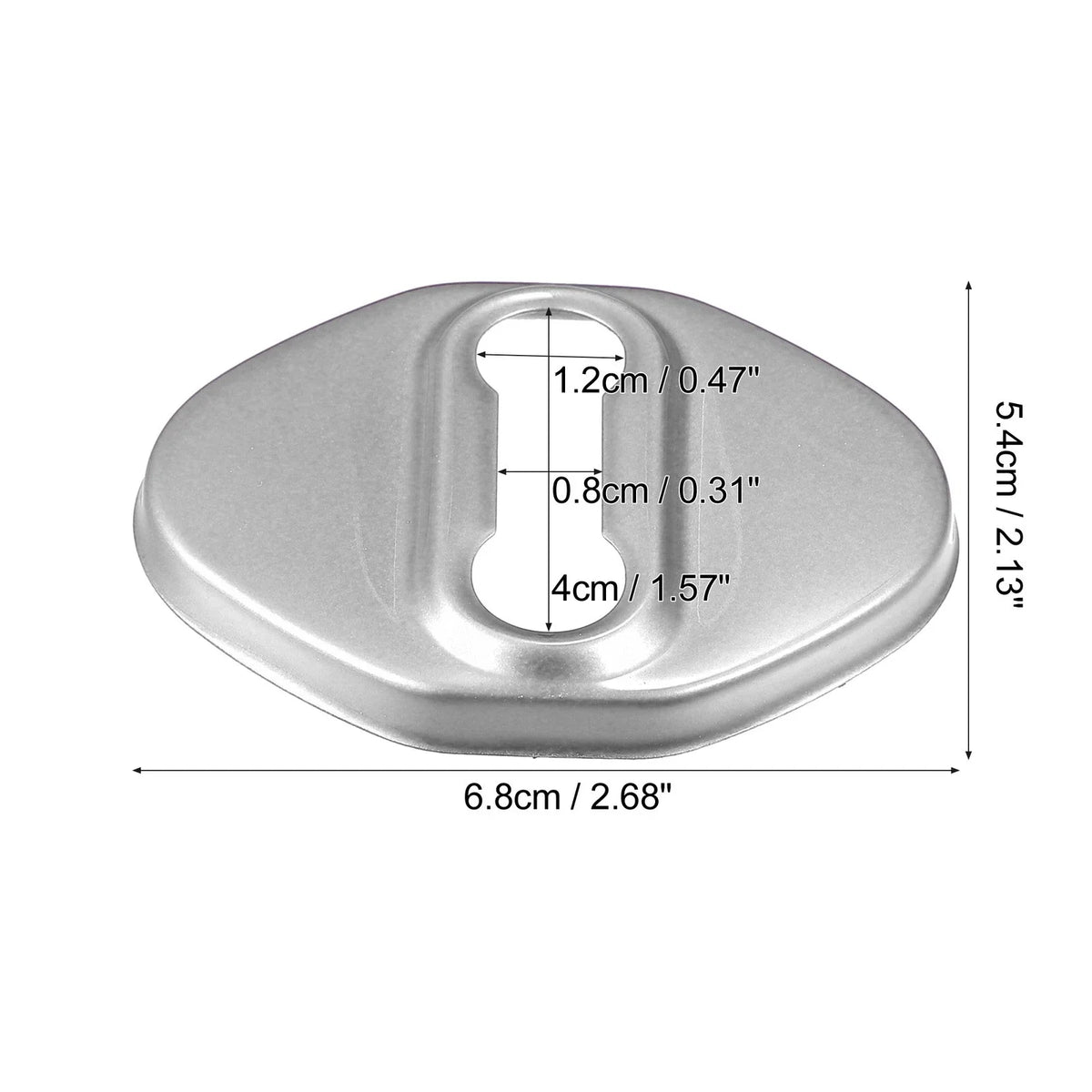Set of 4 Door Lock Latch Covers for Ford Focus (2019–2021) Silver Tone