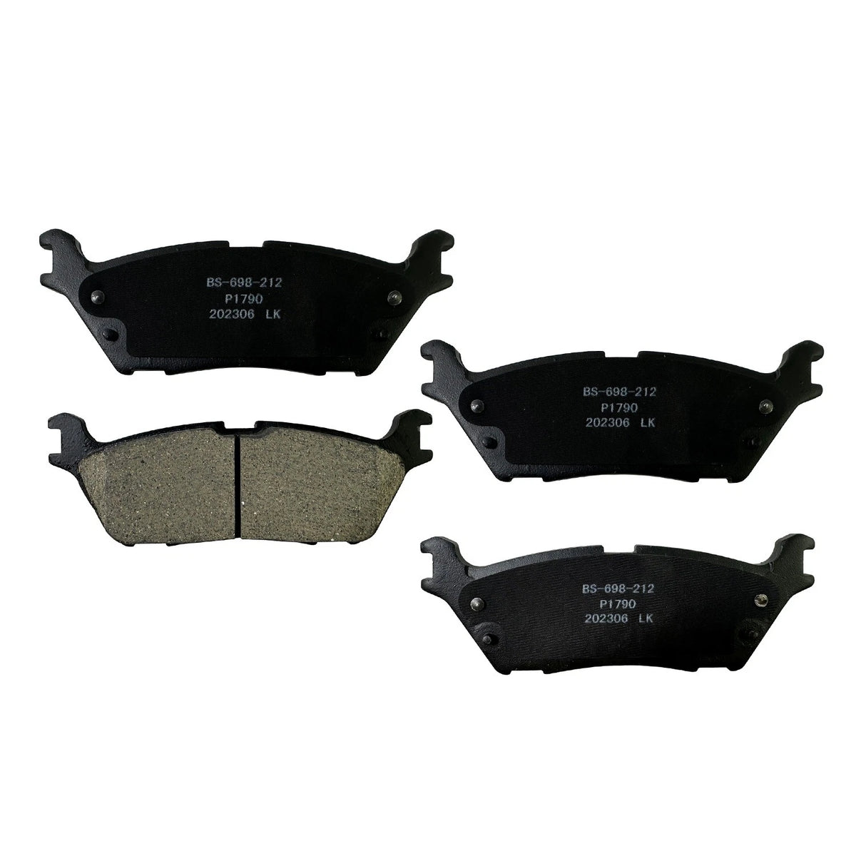 Set of 4 Rear Ceramic Brake Pads for Ford F-150 Expedition (2015–2019) P-1790, 1790