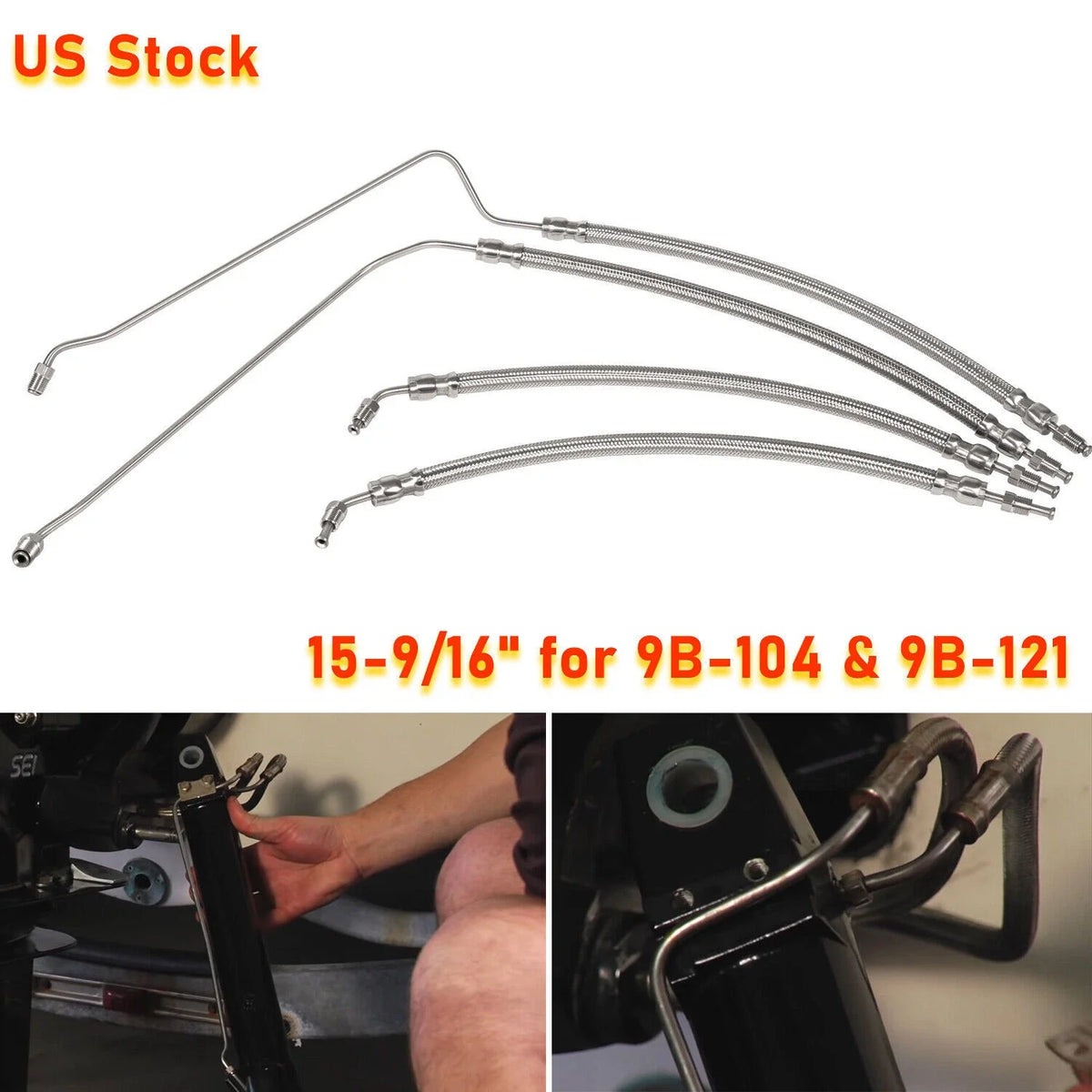 Trim Tilt Cylinder Hose Kit for Mercruiser SEI Bravo (32-99904Q, 32-864589, 864588)
