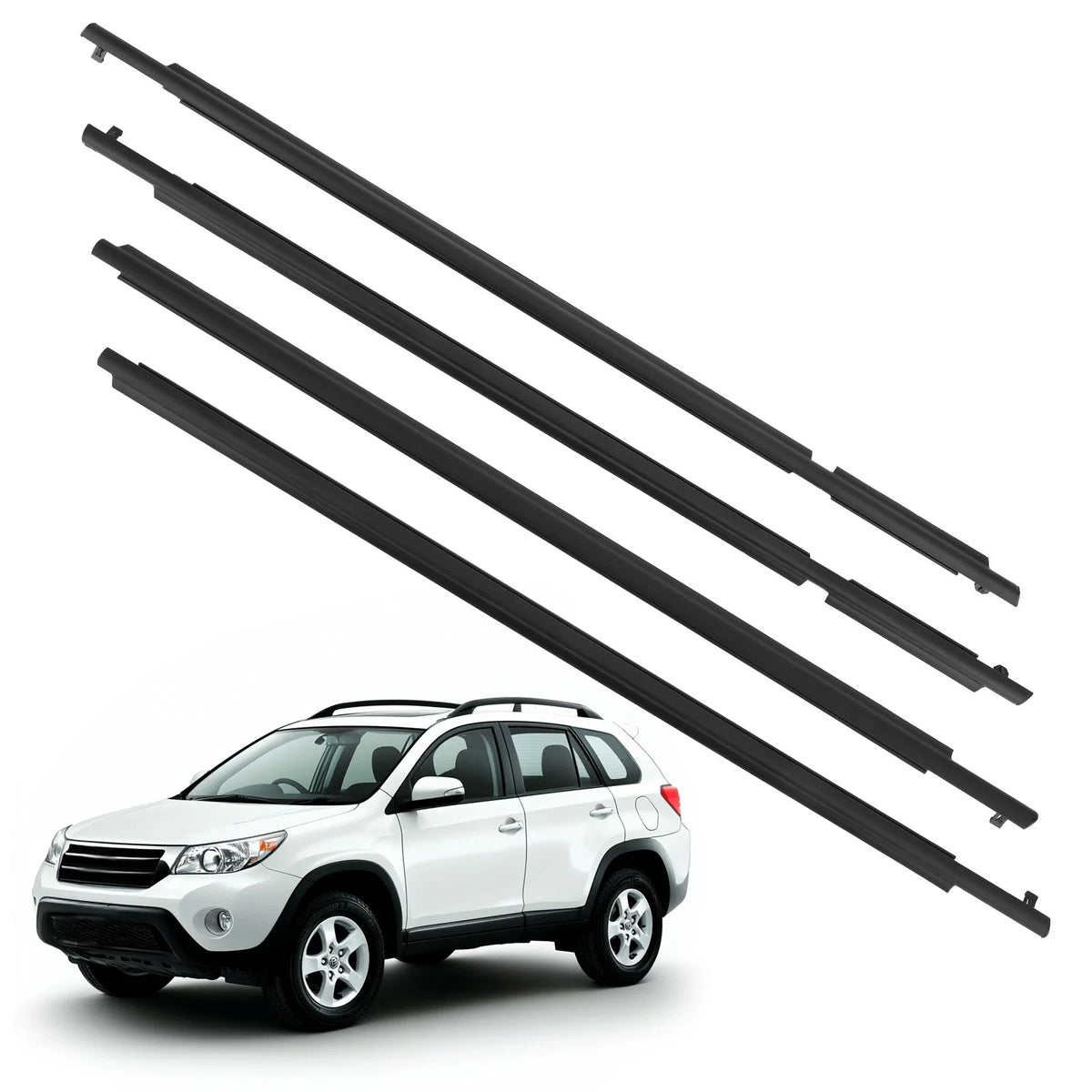 Set of 2 Window Weatherstrips Belt Outer Trim for Toyota RAV4 (2006–2008) 75710-42030