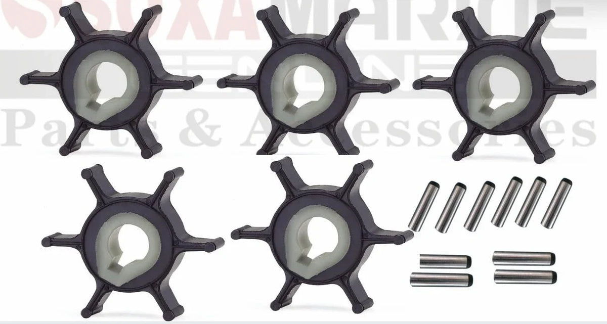 5pcs Water Pump Impeller with Key for Yamaha Outboard (646-44352-01)