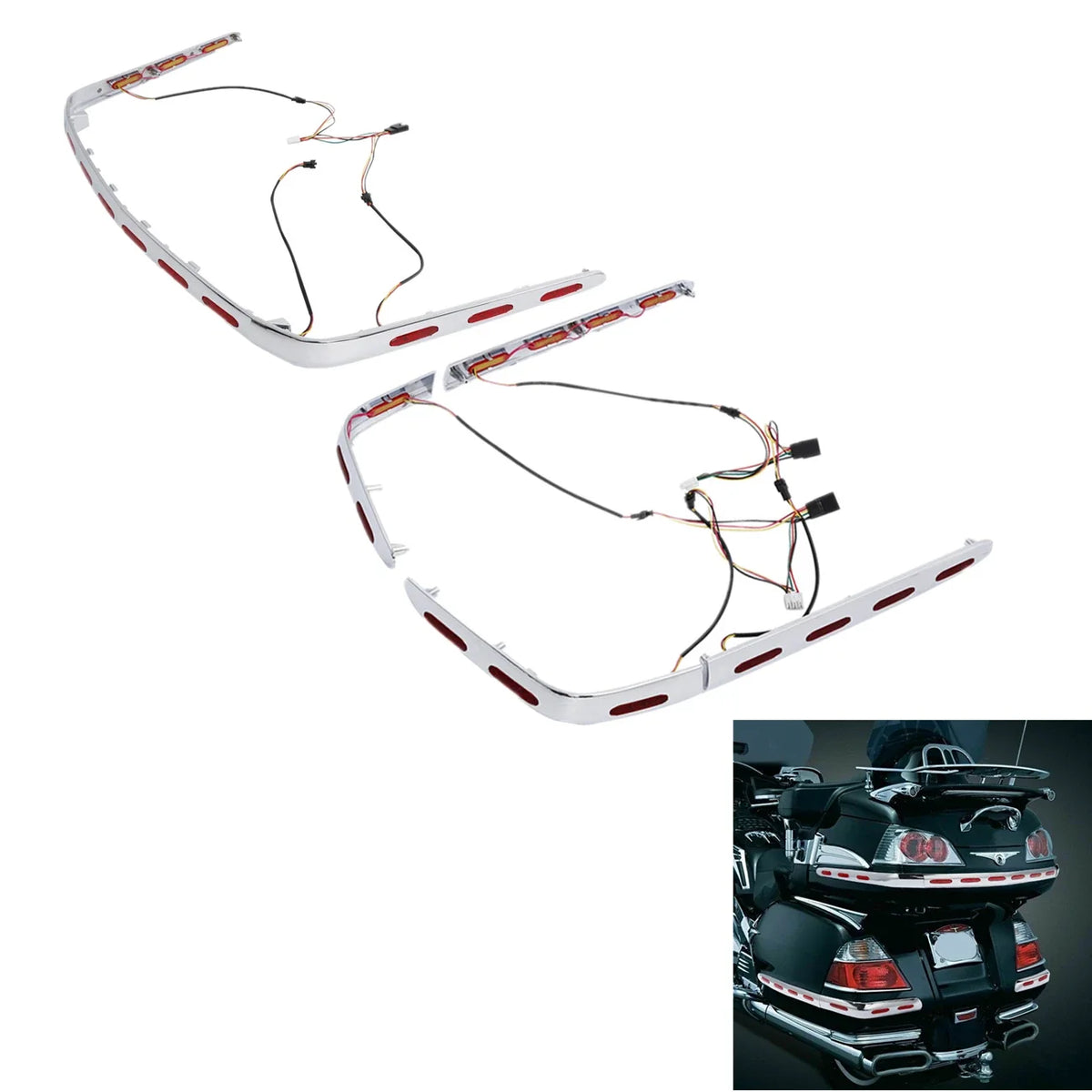 LED Trunk & Saddlebag Decoration Trim for Honda Goldwing GL1800 (2001–2011)