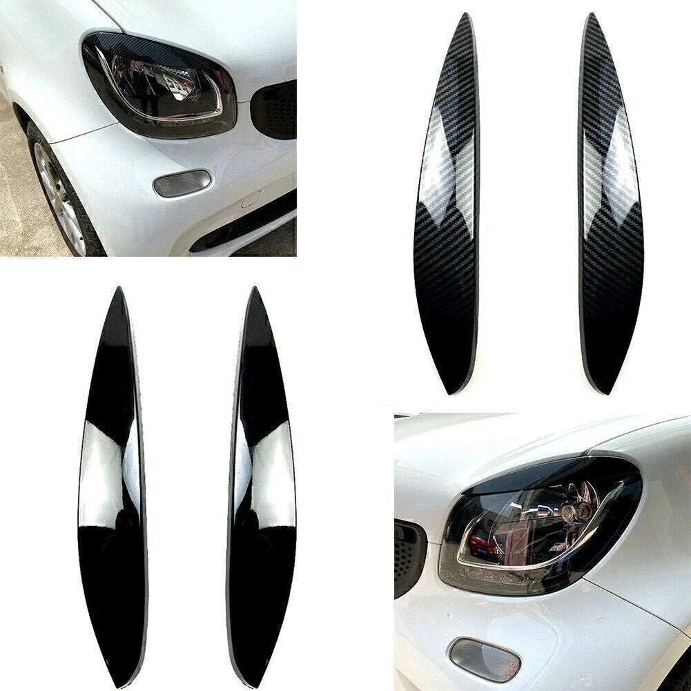 Set of 2 Headlight Eyelid Trim for Mercedes Benz Smart (2014–2016)