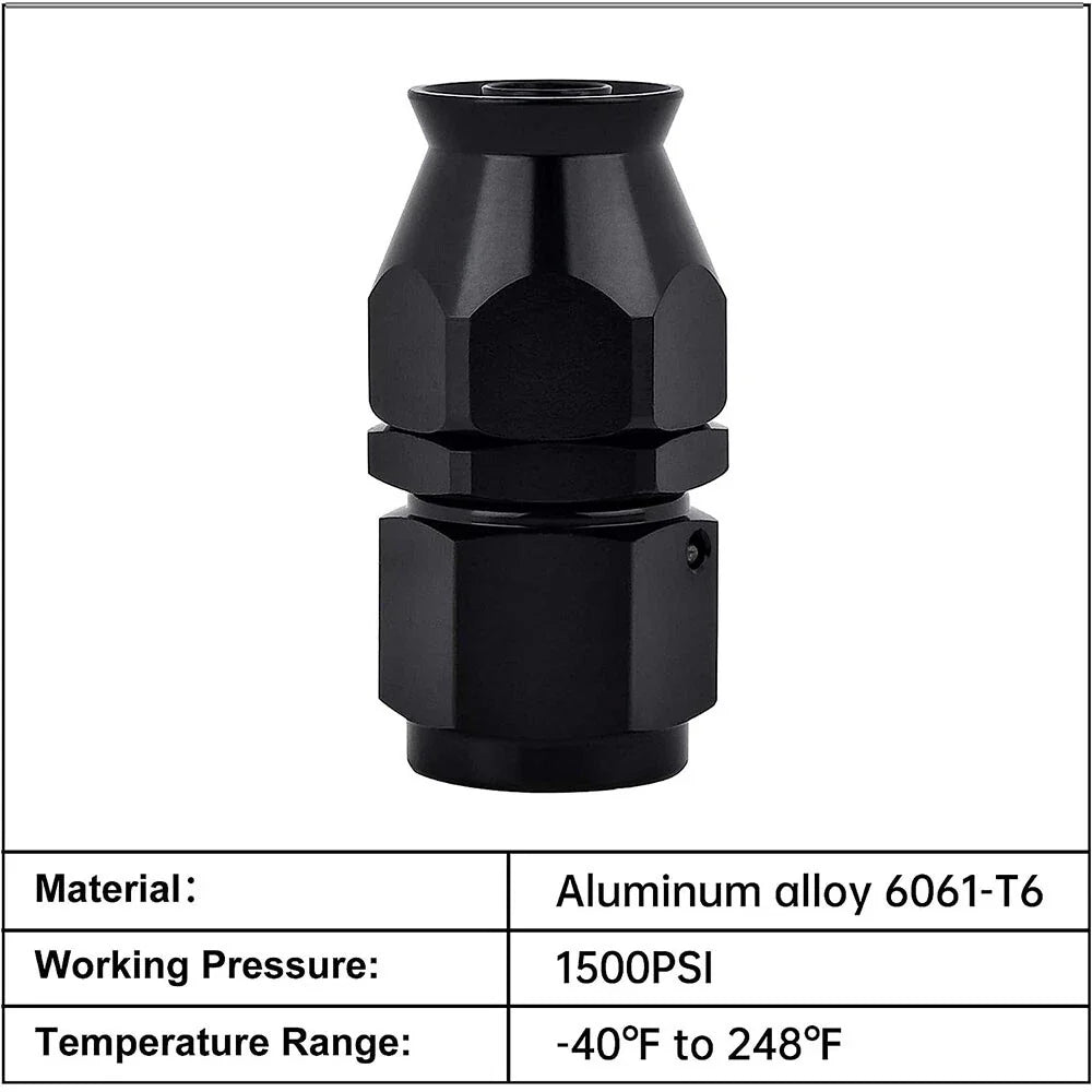 1PCS 8AN PTFE Hose End Fitting Adapter Straight 0° for Universal