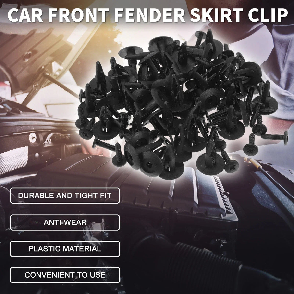 50 Pcs Front Fender Skirt Clip for Ford Edge (2007–2014), Escort (1981–2003)