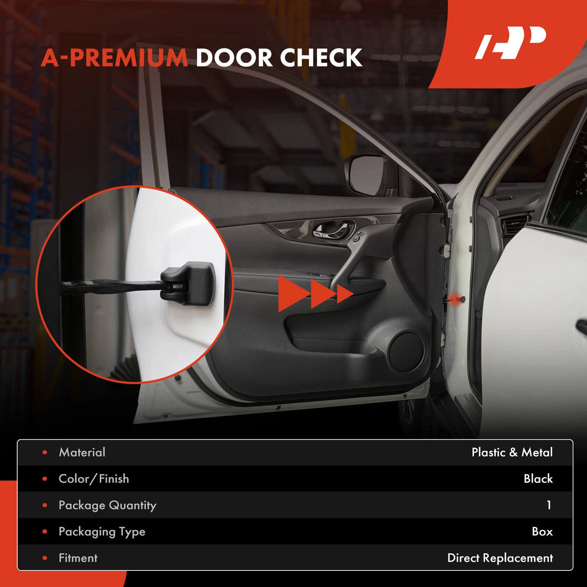 A-Premium Door Check Front LH for Acura MDX (2001–2006) 72380S84A01, 924-164
