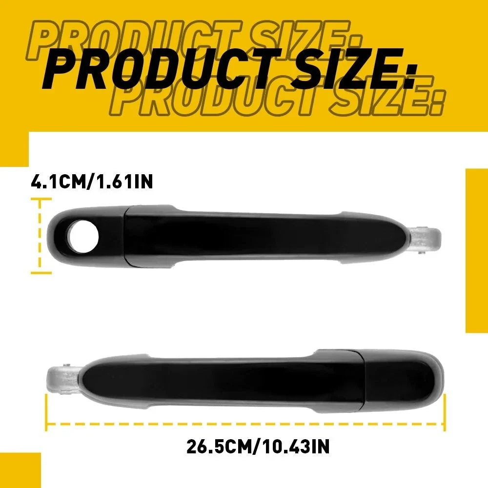 Set of 4 Front & Rear Exterior Door Handles for Hyundai Accent (2006–2011)