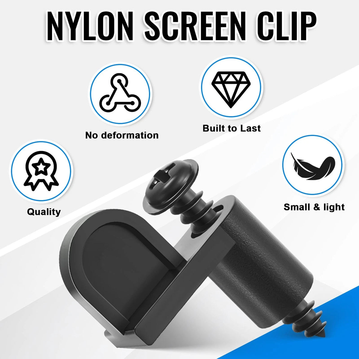 24 Pack Nylon Window Screen Clips for
