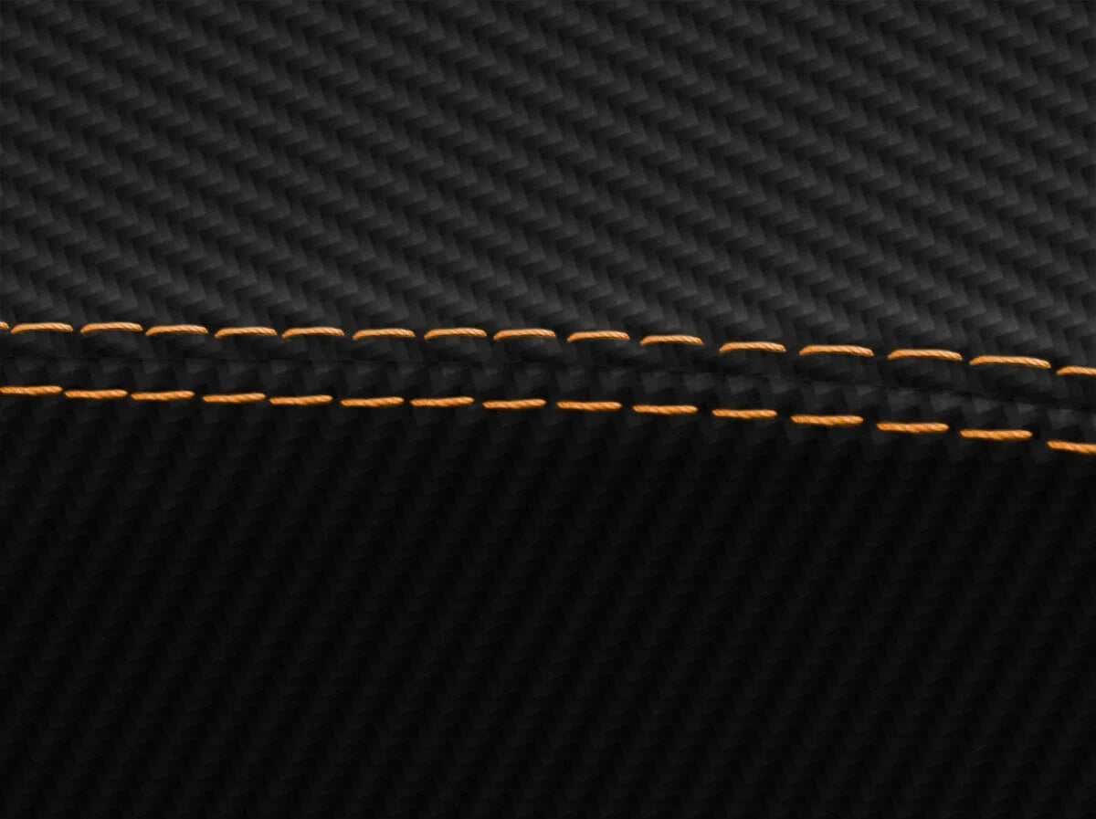 Console Lid Armrest Cover for Audi A5 S5 (2008–2016) Carbon Fiber Orange Stitch