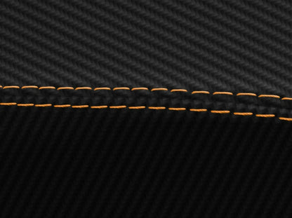 Console Lid Armrest Cover for Audi A5 S5 (2008–2016) Carbon Fiber Orange Stitch