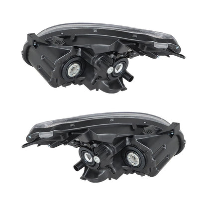 Set of 2 Black Headlight Assemblies for Nissan Rogue (2008–2013) AUD376816D
