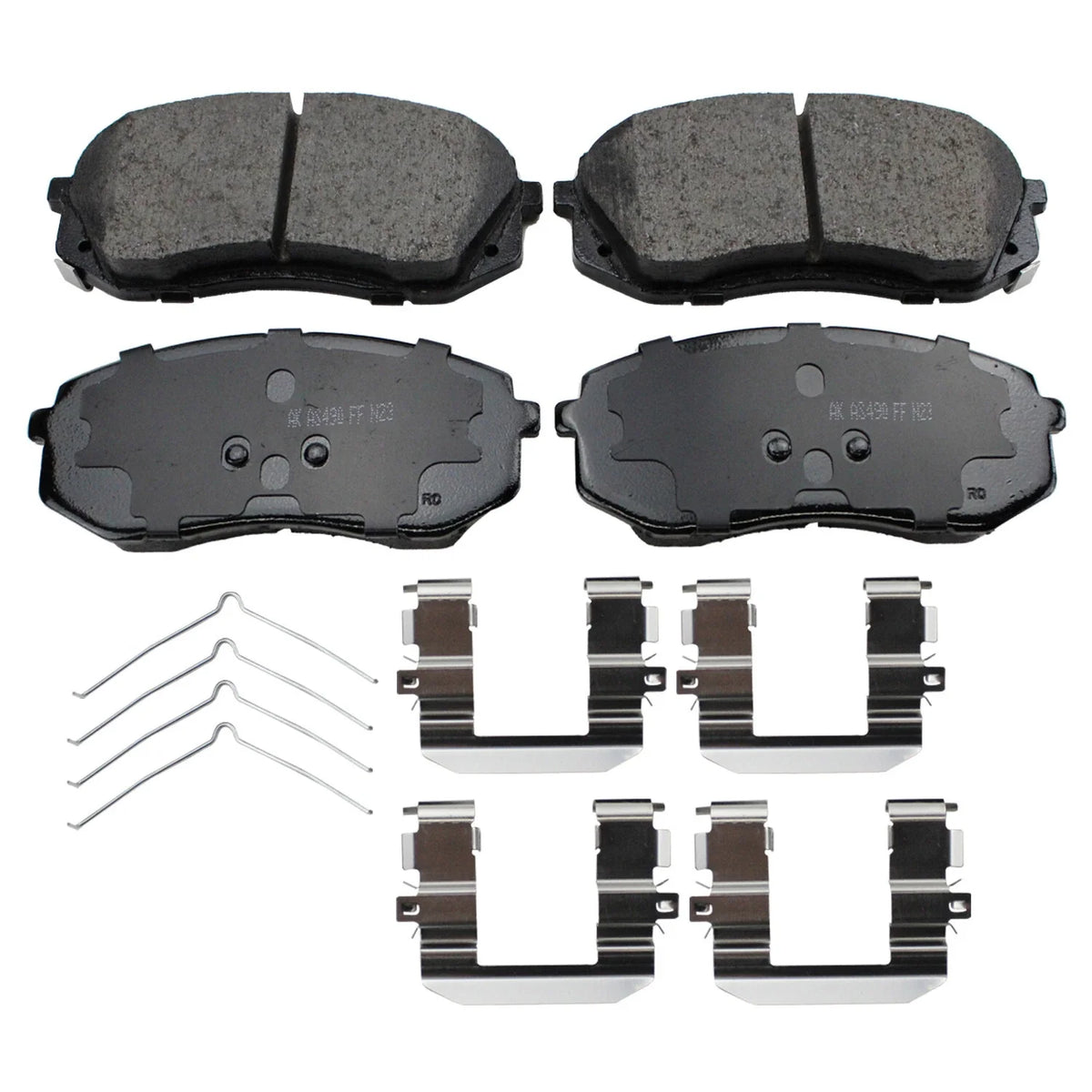 Set of 4 Akebono ProACT Front Ceramic Slotted Brake Pads for Hyundai Sonata, Kia Optima