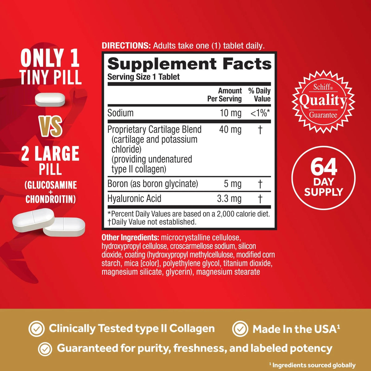 Move Free Ultra Triple Action Joint Support Supplement - 64 Count