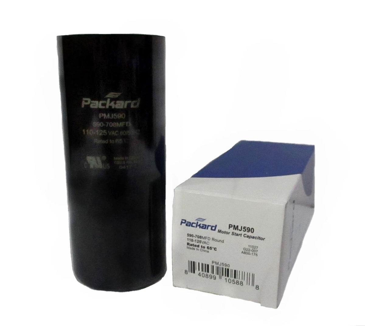Packard PMJ590 Motor Start Capacitor 590-708 MFD UF (110-125 VAC)