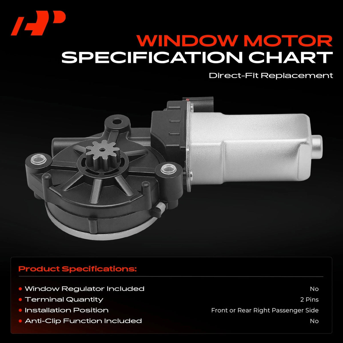 Window Motor for Ford Taurus, Mercury Sable (1996–2007) 5F1Z5423395A, F8DZ5423395AA, 742-241