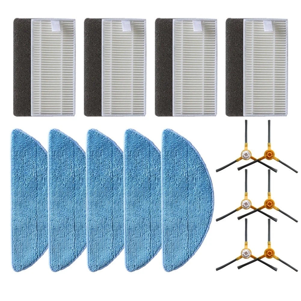 Main Brush Filters Mop Cloth for Tesvor M2 Robot Vacuum Cleaner (2019–2023)