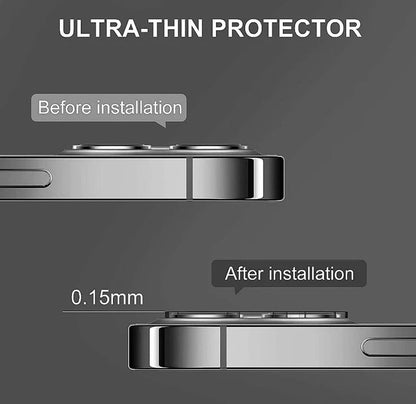3 Pack Tempered Glass Camera Lens Cover for iPhone 14 13 12 11 Pro Max