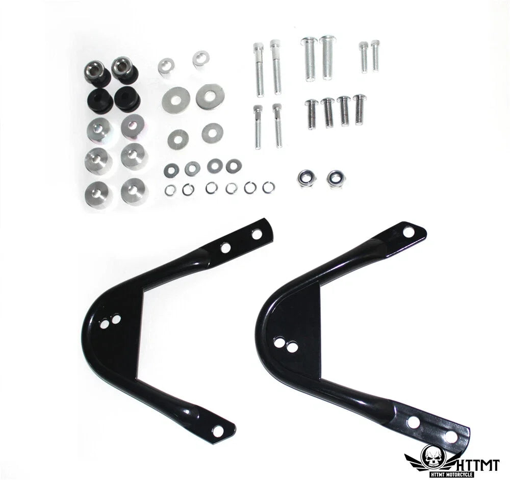 Black Skull Detachable Stealth Luggage Rack for Harley Touring (1997–2008)