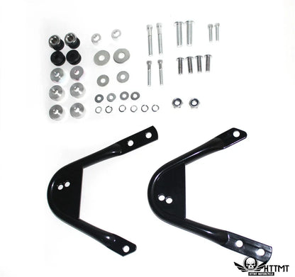 Black Skull Detachable Stealth Luggage Rack for Harley Touring (1997–2008)