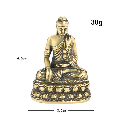 Buddhist Sakyamuni Buddha Statue for Home Decor (Bronze Brass)