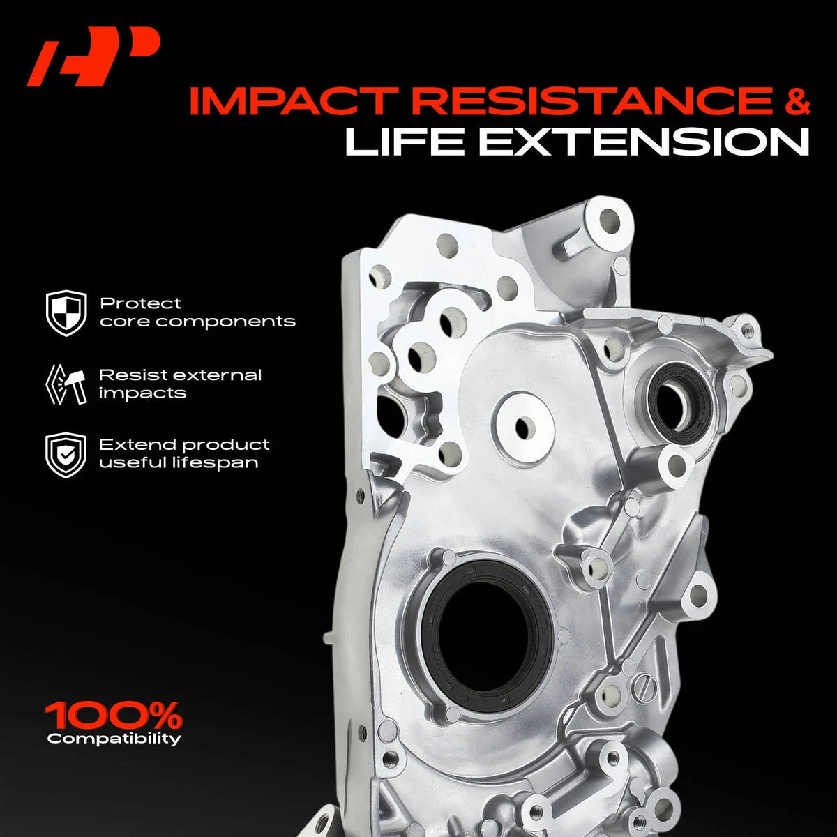 Oil Pump w/ Engine Timing Cover for Mitsubishi Galant Chrysler Sebring (M-511, MD366260, OP155, SKOM511)