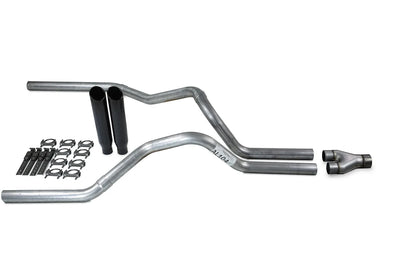 Dual Exhaust Kit for Chevy GMC 1500 Truck (2015–2018) - 2.5" Black C Tips