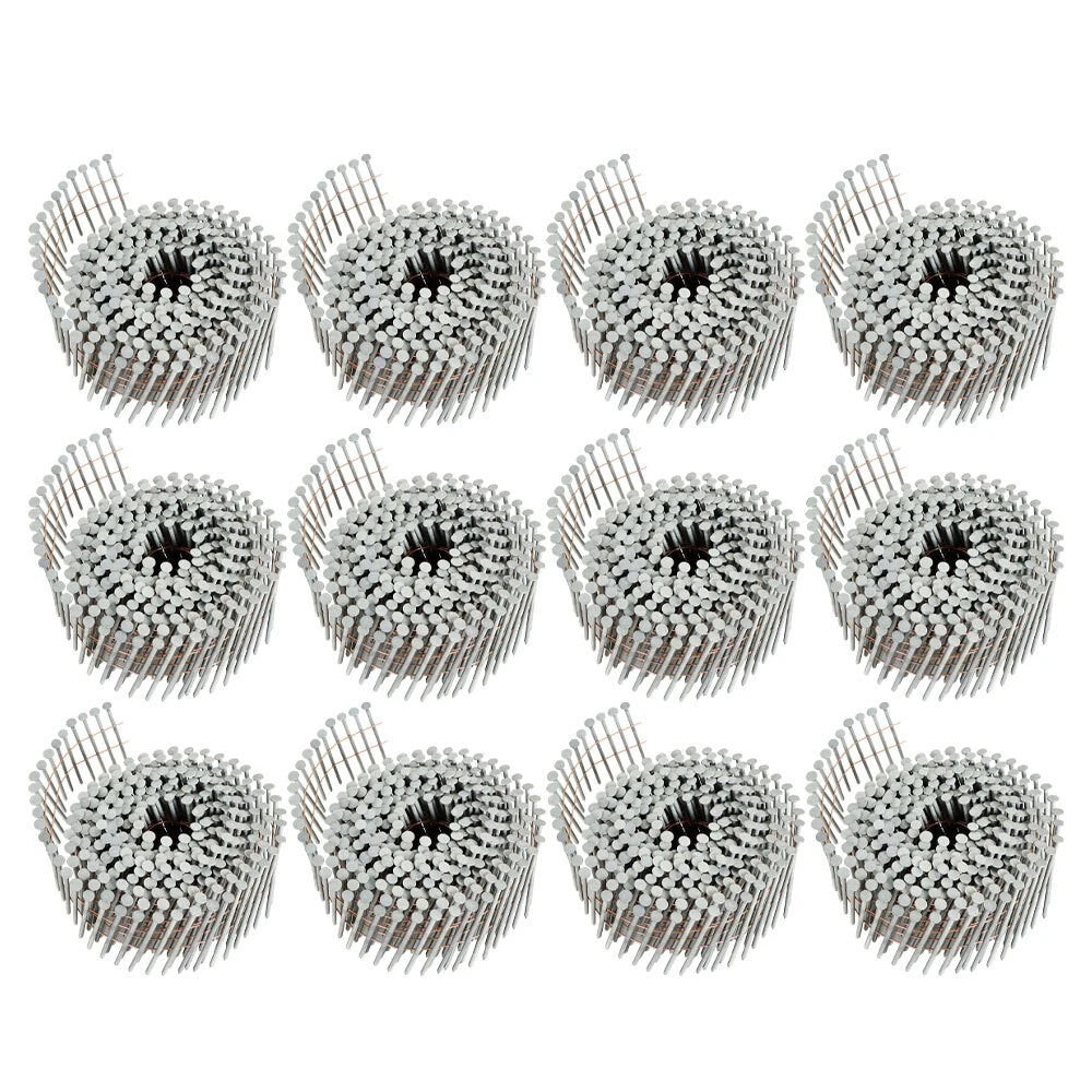 3600 Pcs 2.5" Siding Nails 15 Degree Collated Wire Coil Full Round Head