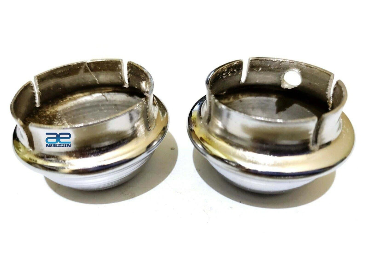 Set of 2 Wheel Hub Caps for Vespa PX (10") - Chrome Finish