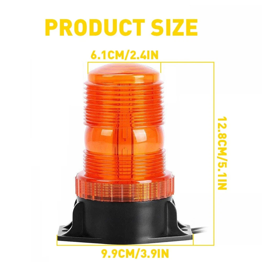 30-LED Yellow Amber LED Strobe Beacon Light for Forklift/Car/Truck