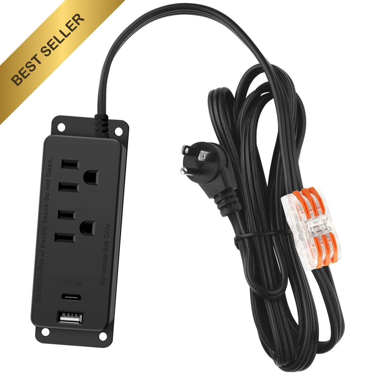 Power Outlet Kit with USB C Port for Gun Safe (6FT)