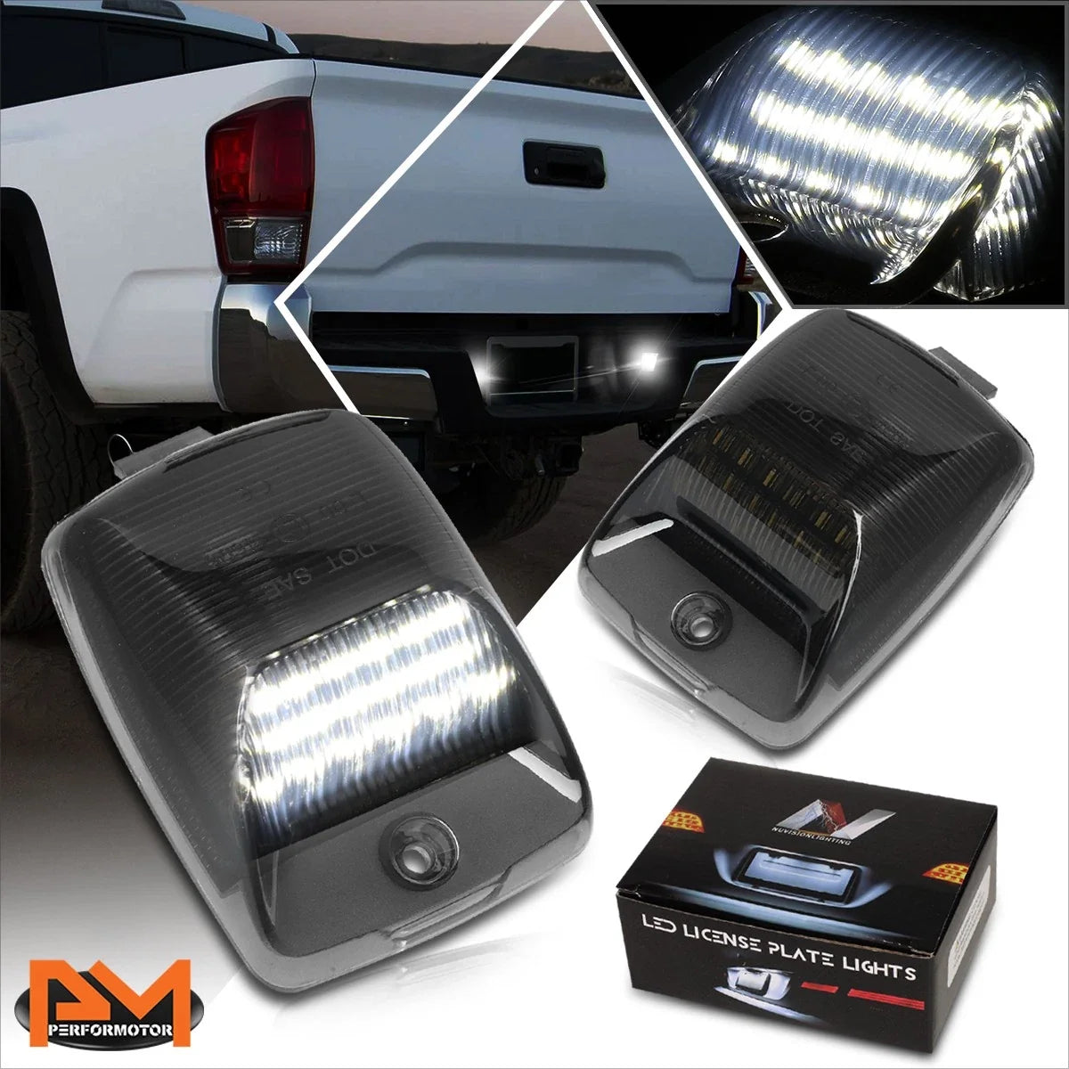 Nuvision White LED Waterproof License Plate Light for Toyota Tundra Tacoma (2000–2015)
