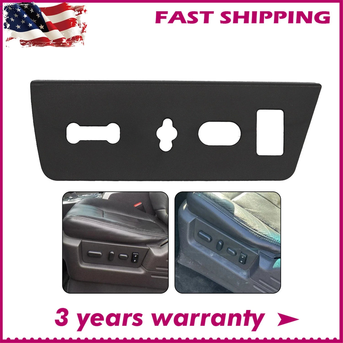 Front Driver Seat Switch Housing Trim Bezel for Ford F-150 (2009–2014) 9L3Z-14A706-MA, 9L3Z-14A706-NA