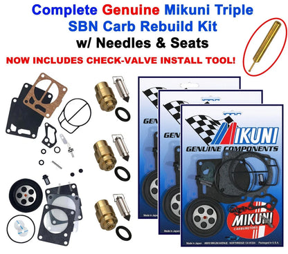 Mikuni Triple Carb Rebuild Kit & Needle Seat for Yamaha GP 1200 (1998–1999)