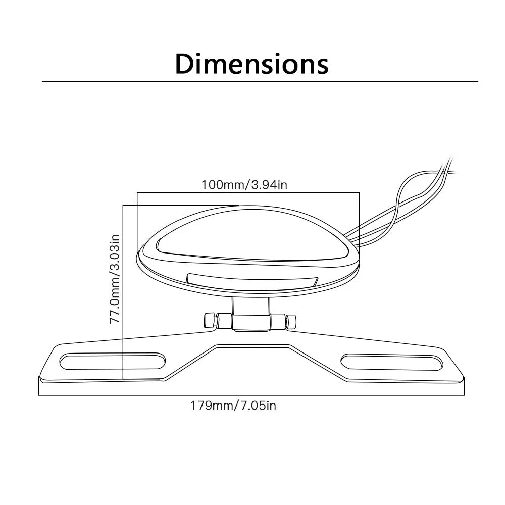 LED Rear Brake Tail Light for Motorcycle REC Dirt Bike