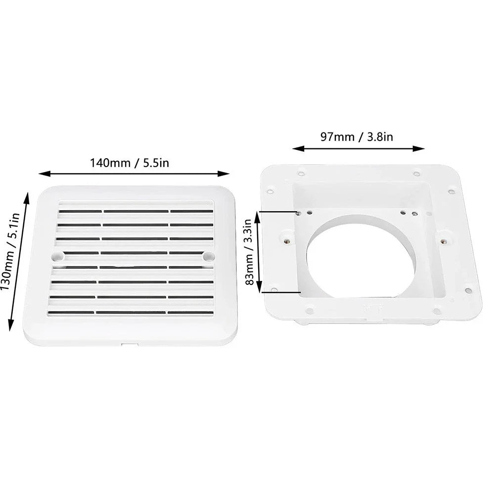 Water Resistant Ventilation Outlet Grille for Motorhomes and Boats