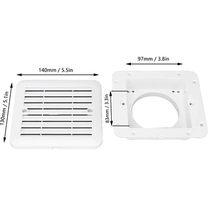 Water Resistant Ventilation Outlet Grille for Motorhomes and Boats