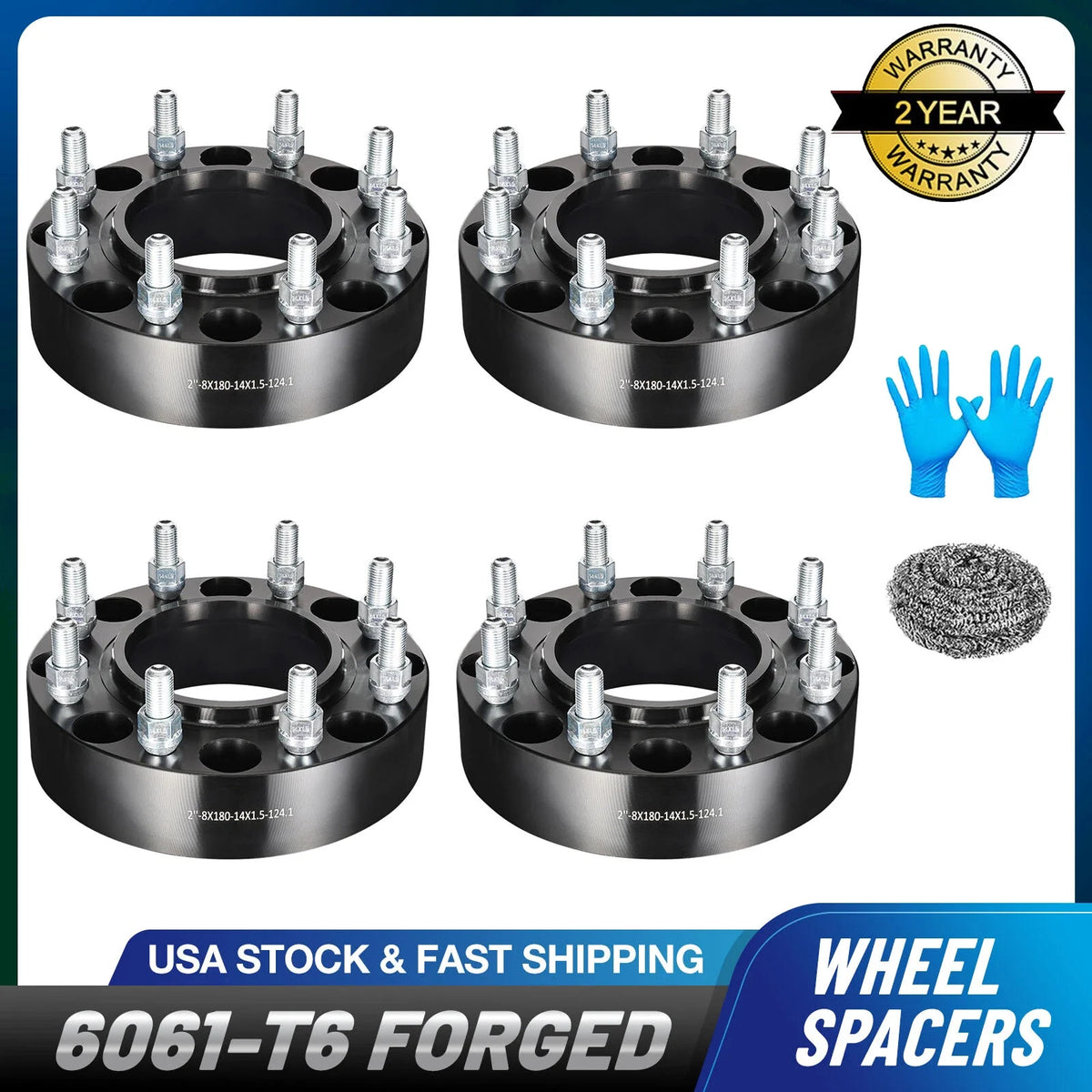 Set of 4 Hubcentric Wheel Spacers for GMC Chevy Silverado 2500 3500 (2001–2023)