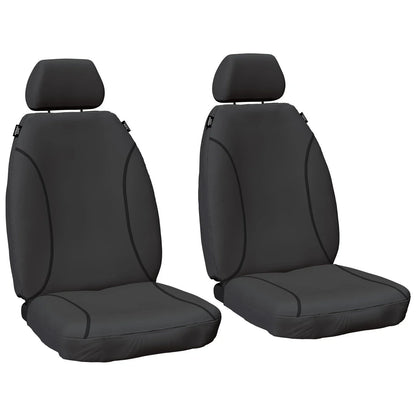 Front & Rear H/D Canvas Car Seat Covers Set for Toyota Hilux KUN16 KUN26 2005~15