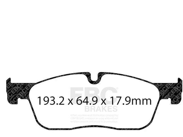 Front Brake Pad Set for Jaguar F-Pace (2017–2018, 2022–2023) CK397DN