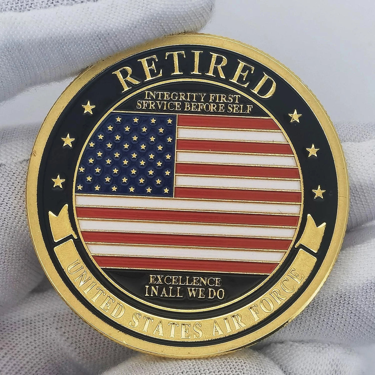 US Air Force Retired Military Challenge Coin 1.57 Inch