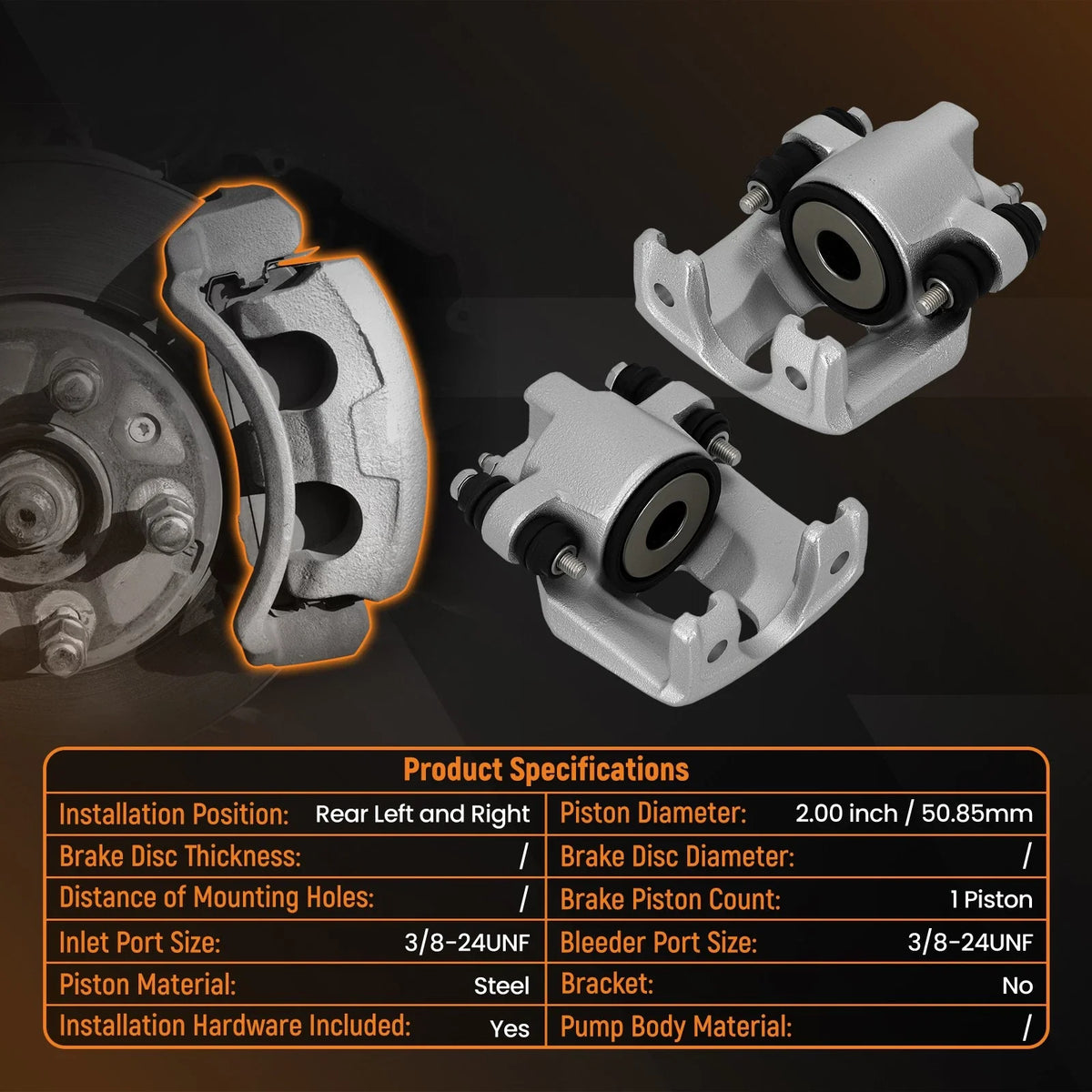 Brake Caliper Kit Rear for Ford F150, Expedition (1997–2003) 18-4678, 18-4679