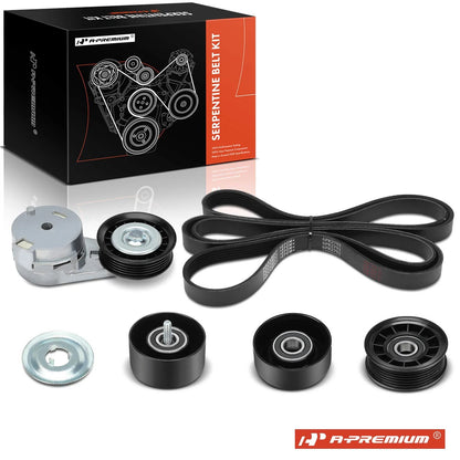 5X Serpentine Belt Drive Component Kit for Buick Terraza, Chevy, Pontiac