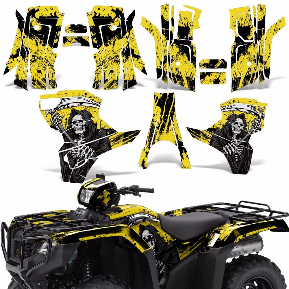 Graphic Kit for Honda FourTrax Foreman TRX500 (2014–2019) - Reap Yllw