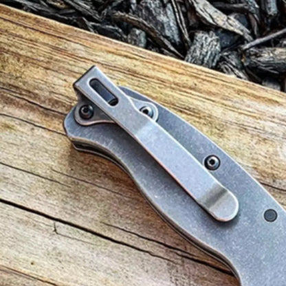 Titanium Deep Carry Pocket Clip for AD20 Demko Knives (AD20.5) Stonewash
