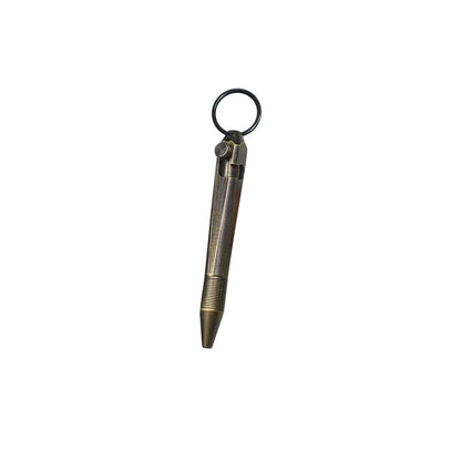 Mini Brass Bolt Action Keychain Pen for Pocket EDC (76mm)